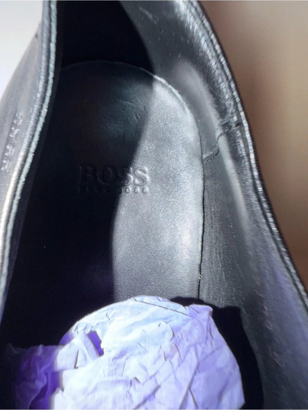 Boss Hugo Boss Men's Black Leather Lace-Up Dress Shoes Sz 8